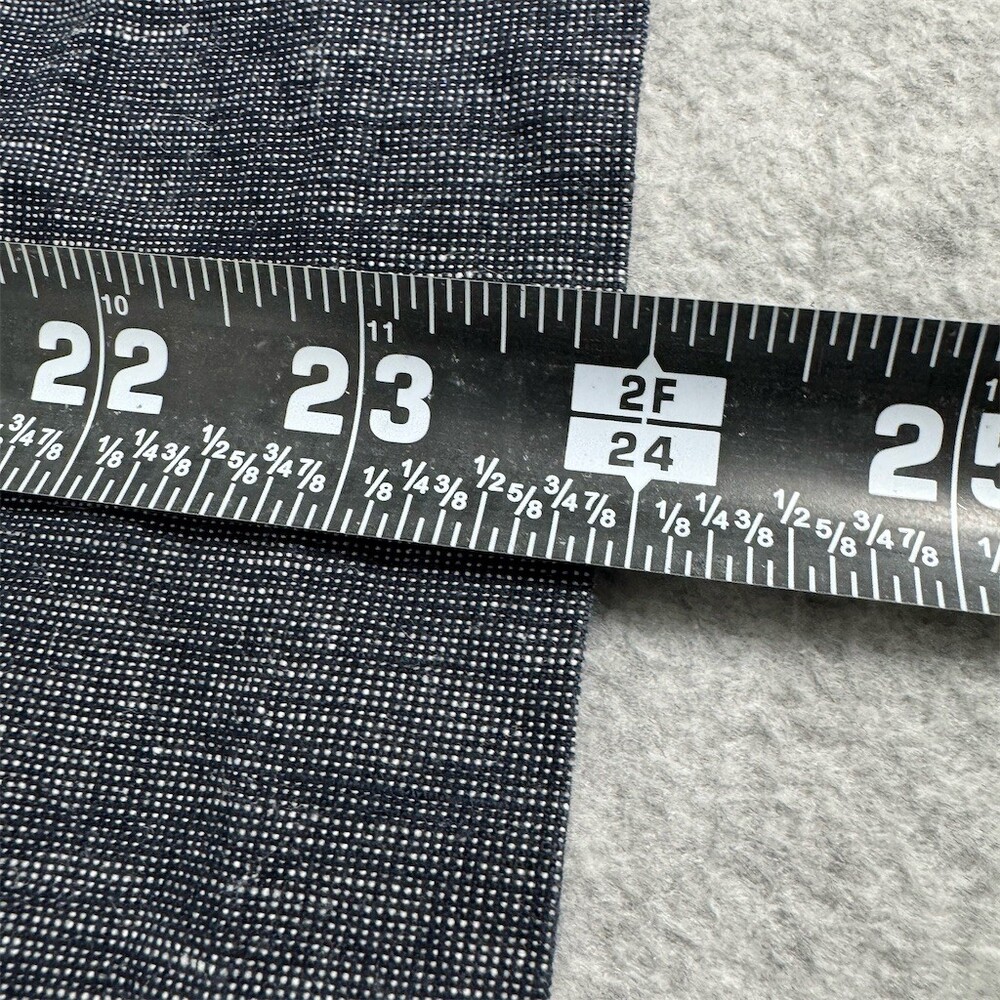 Banana Republic Womens Size 8 Blue Chambray Sleeveless Ruffle Front Top - Picture 11 of 11